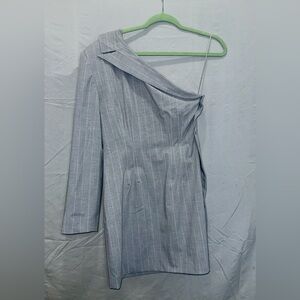 Elegant Gray One-Shoulder Dress